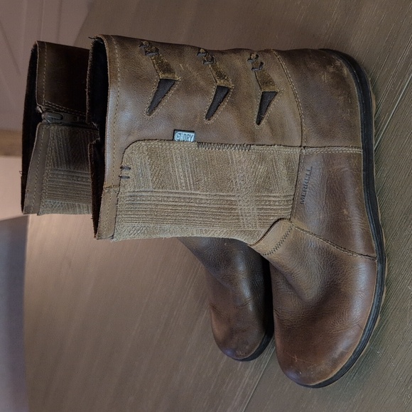 Merrell Shoes - Merrell Ashland Vee Leather Suede Waterproof Mid Calf Boots Tan Women’s 10